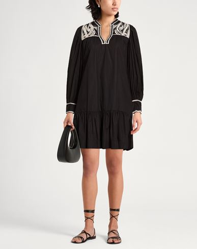 Woman Mini dress Black Size L Cotton
