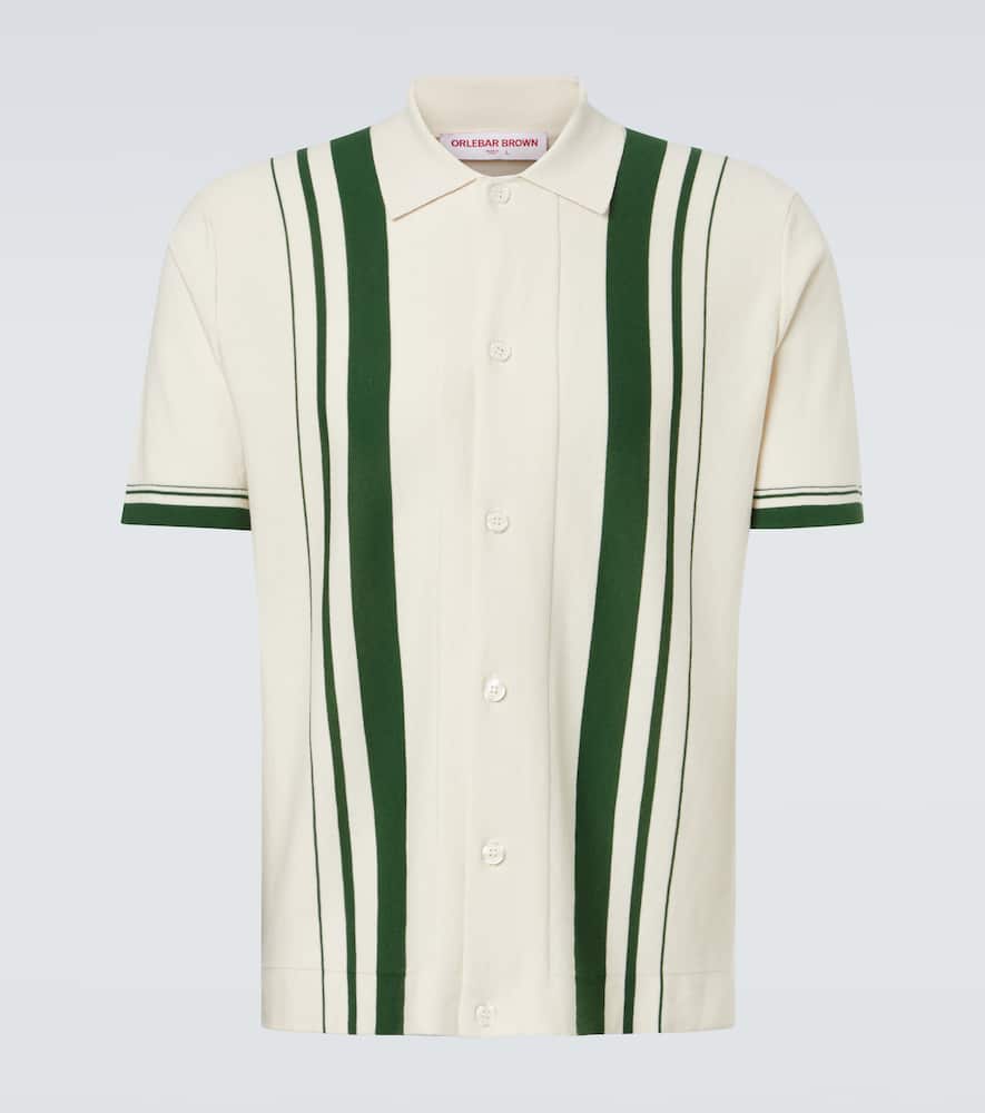 Tiernan striped cotton bowling shirt