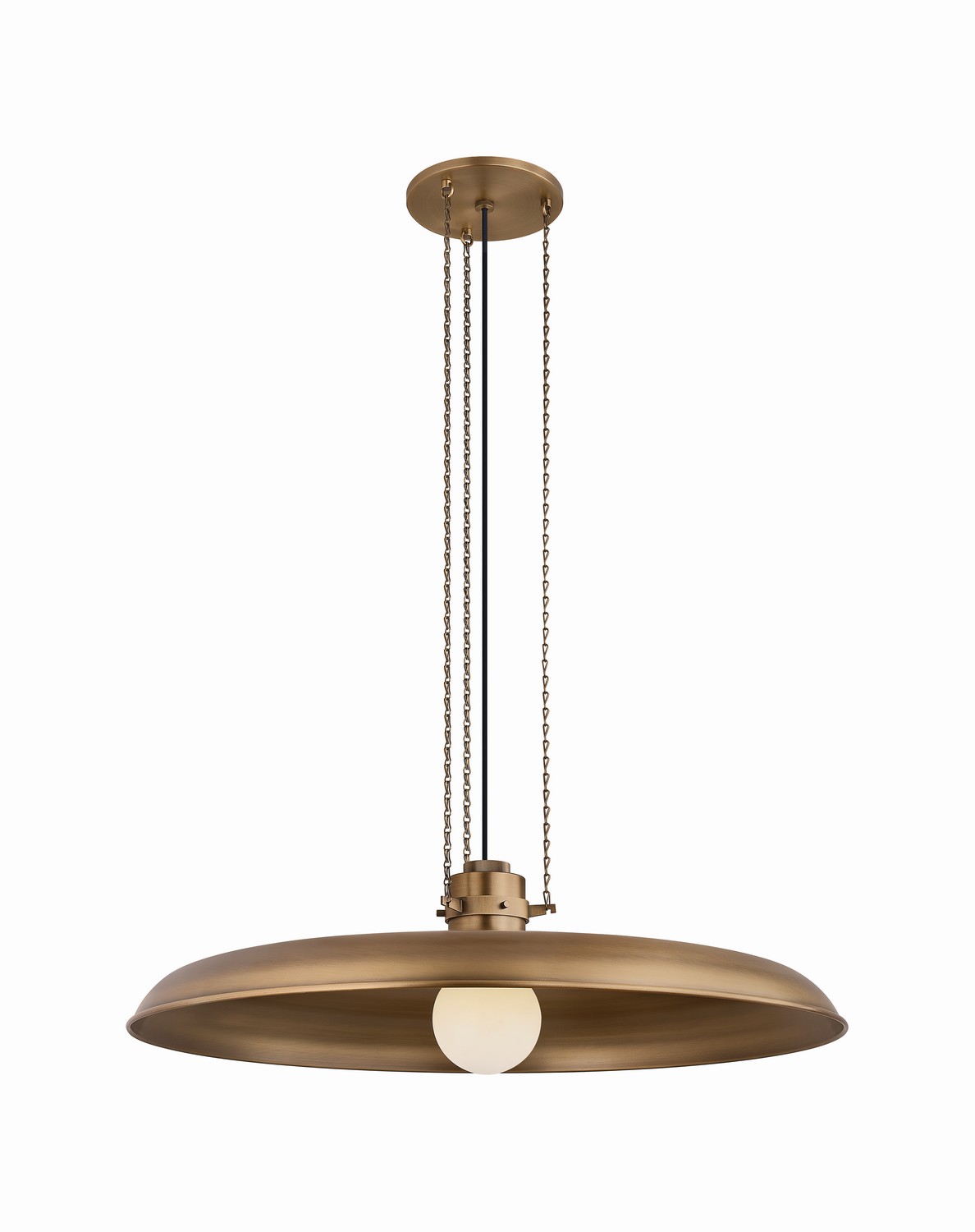 Patina Brass Pendant from the Rainhill Collection