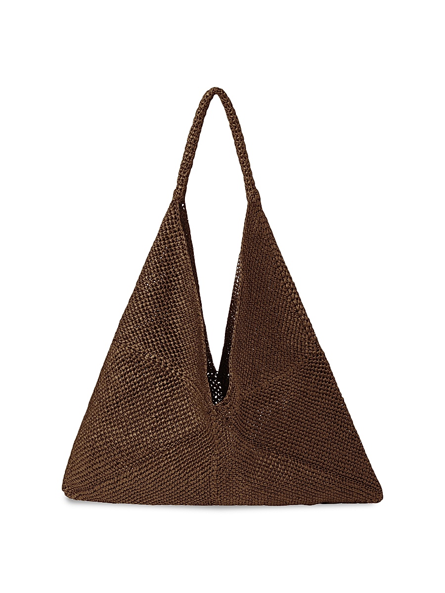 Women's Sid Woven Shoulder Bag - Chocolate
