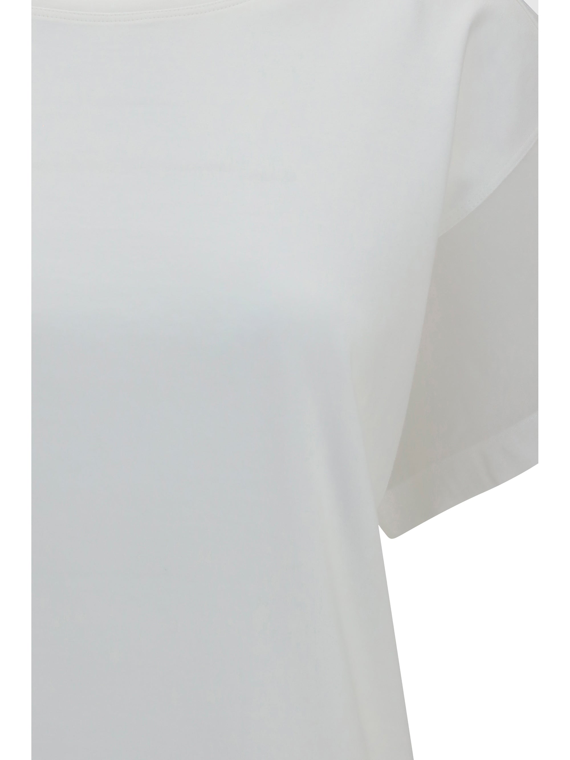 Cotton with Sheer Panels T-Shirt — White
