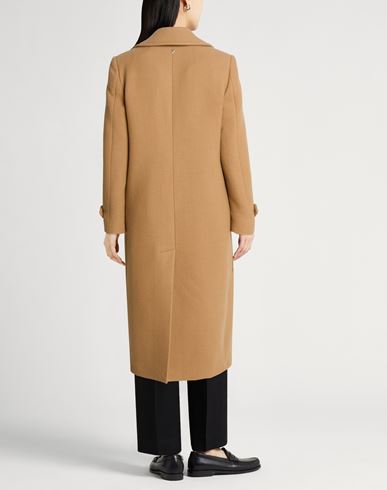 Woman Coat Camel Size 4 Virgin Wool, Polyamide, Cashmere