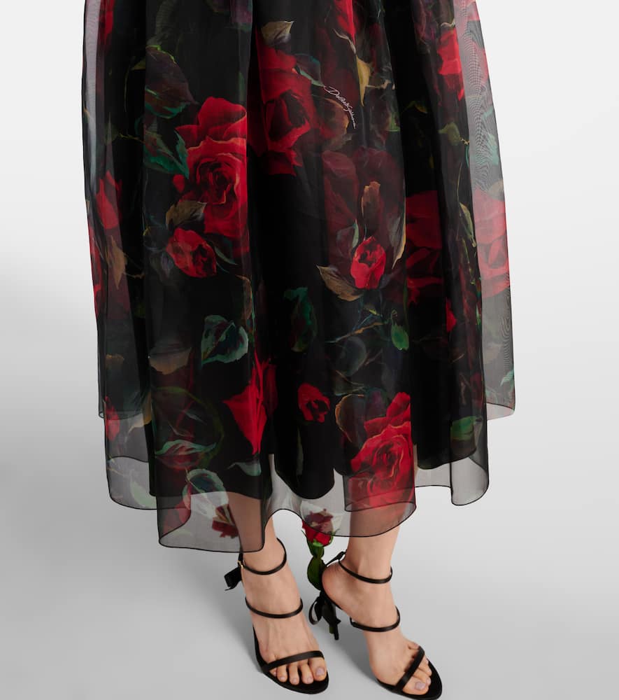 Floral silk cocktail dress