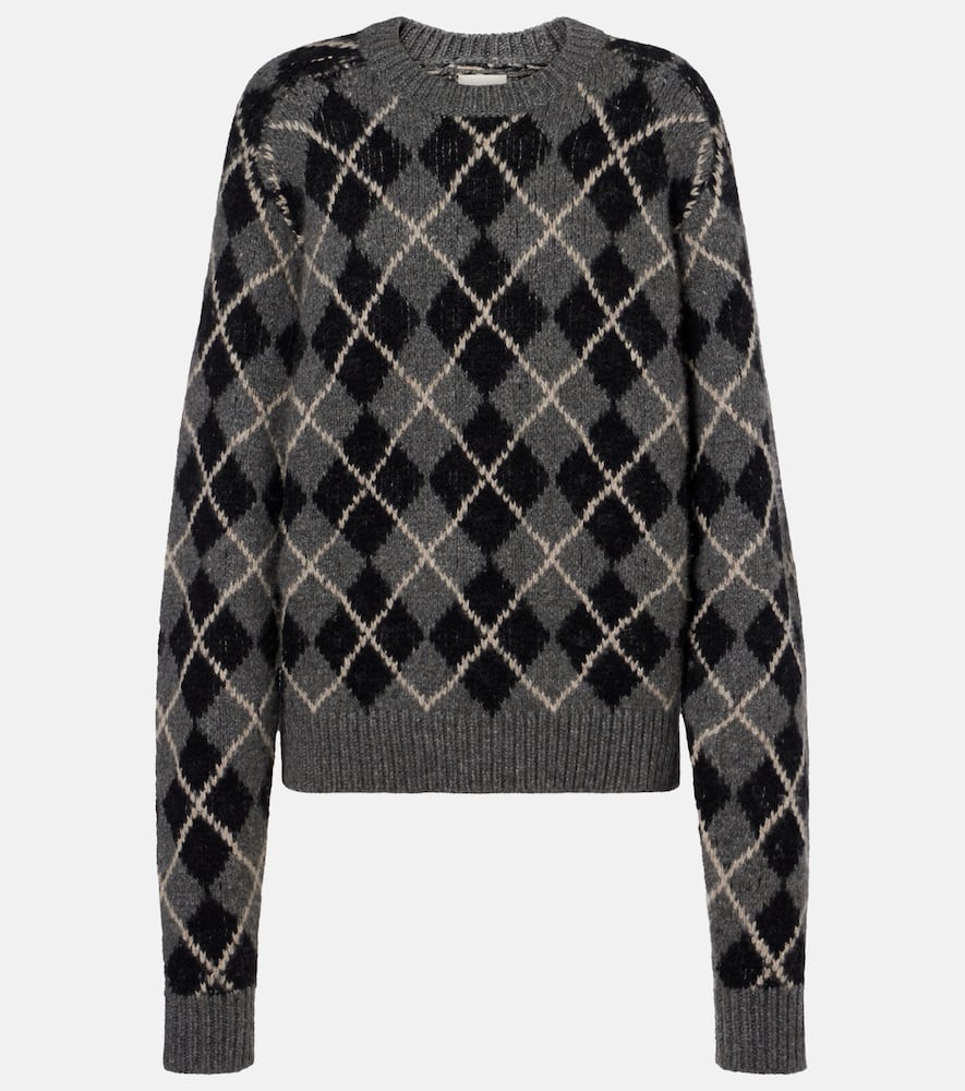 Pratt argyle cashmere sweater