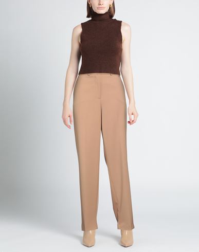 Woman Pants Camel Size 10 Polyester, Virgin Wool, Elastane