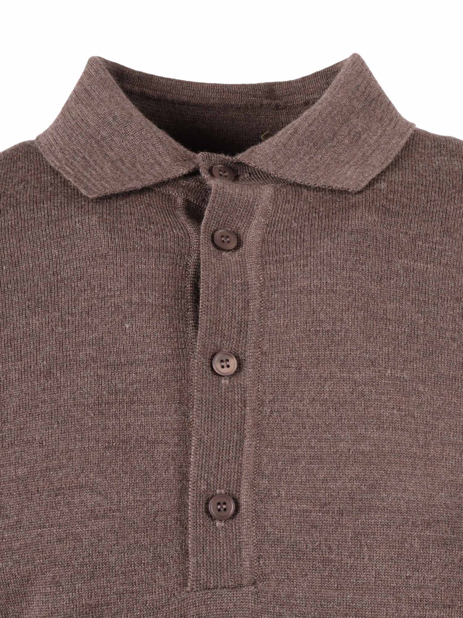 Kangra Kasjmier Polo Con Bottoni Rasata Calata