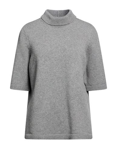 Alaïa Woman Turtleneck Grey Size 4 Cashmere, Wool, Polyamide, Elastane