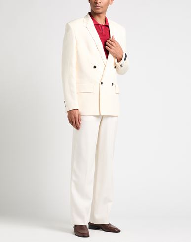Man Blazer Ivory Size 34 Viscose, Polyester, Elastane