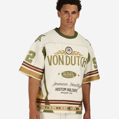 Men's Varsity Wing Terry Jersey in cream