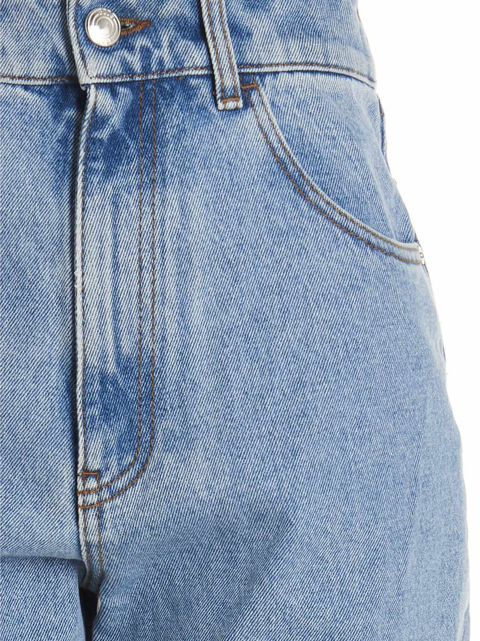 Crystal logo-embellished cropped jeans