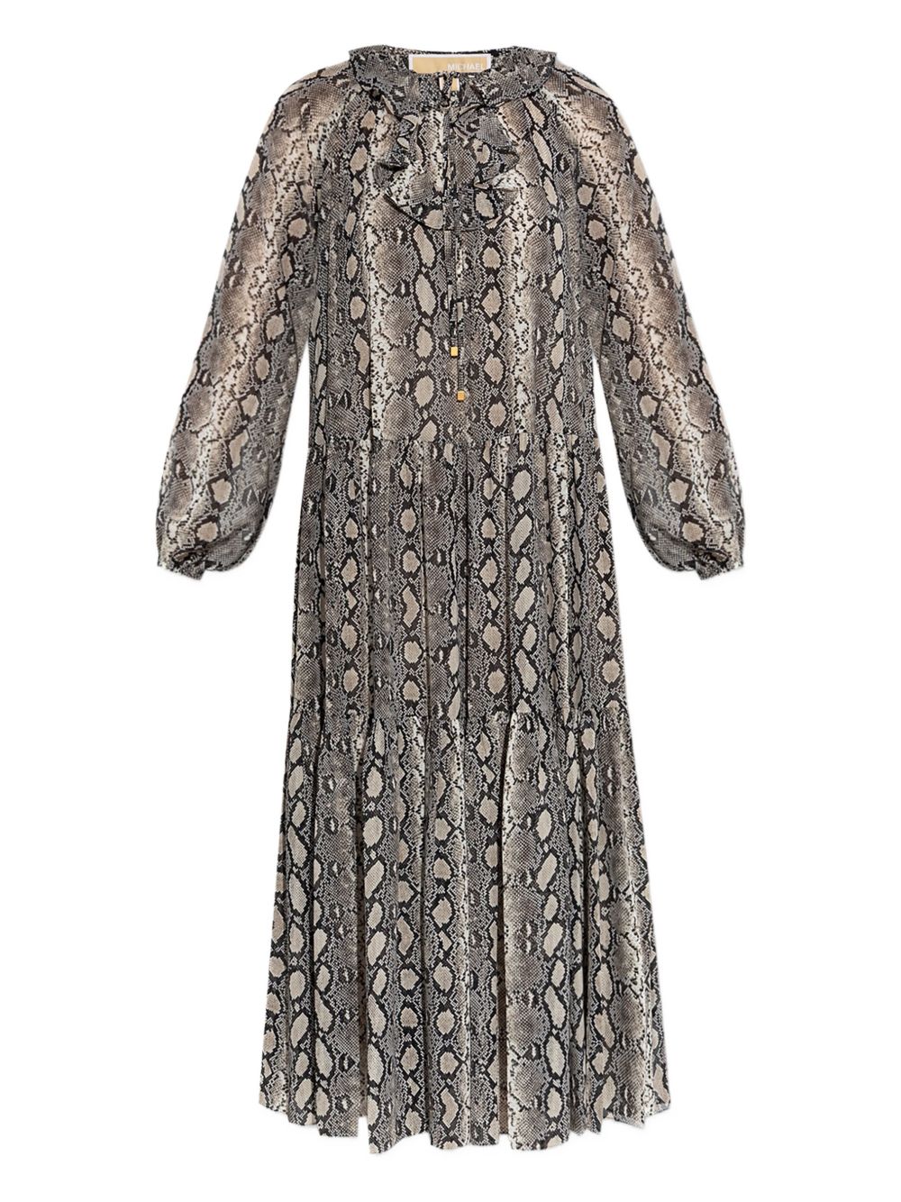 Snakeskin-print midi dress - Grey
