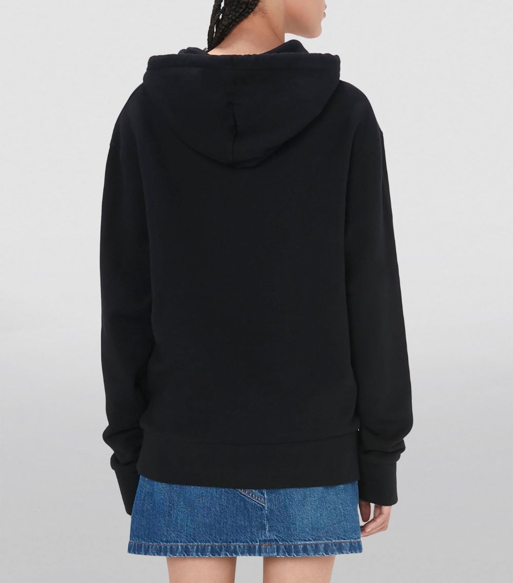Cotton Logo-Embroidered Hoodie