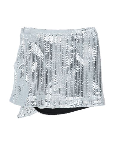 Kid Girl Kids' skirt Silver Size 13 Polyester, Metallic fiber, Elastane
