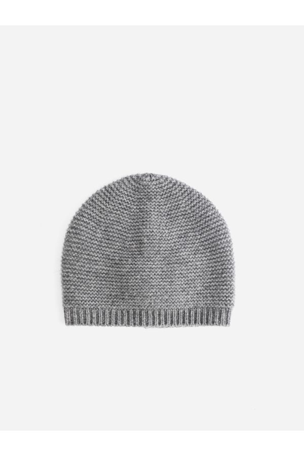 MELLEYCASH02 Seed-Stitch Knit Beanie — Gray