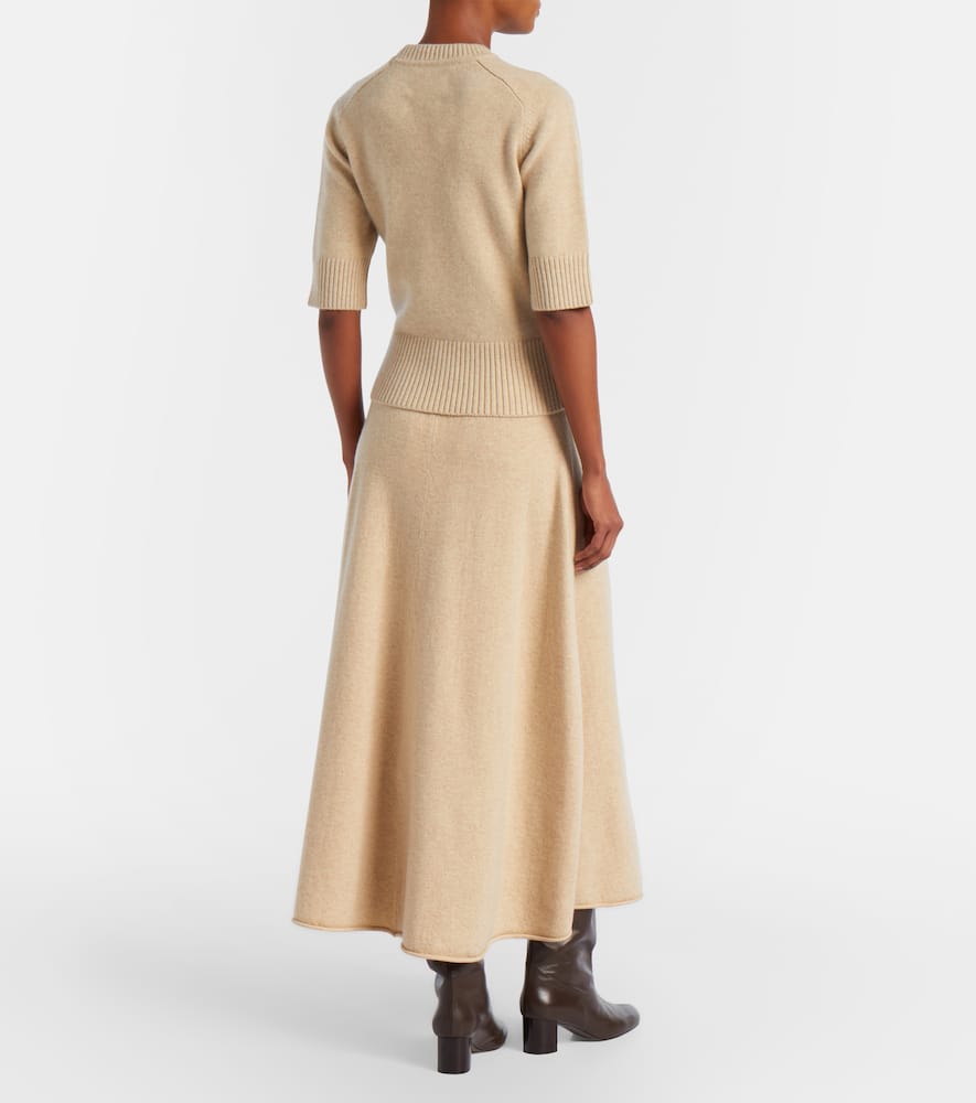 N°388 Ease cashmere-blend maxi skirt