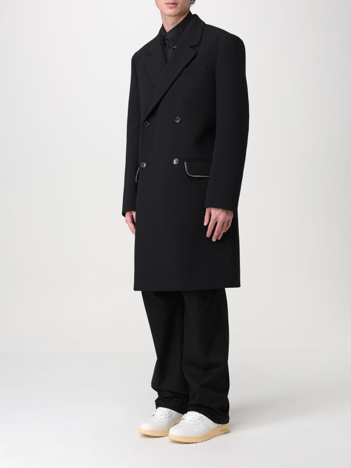 Coat Men color Black