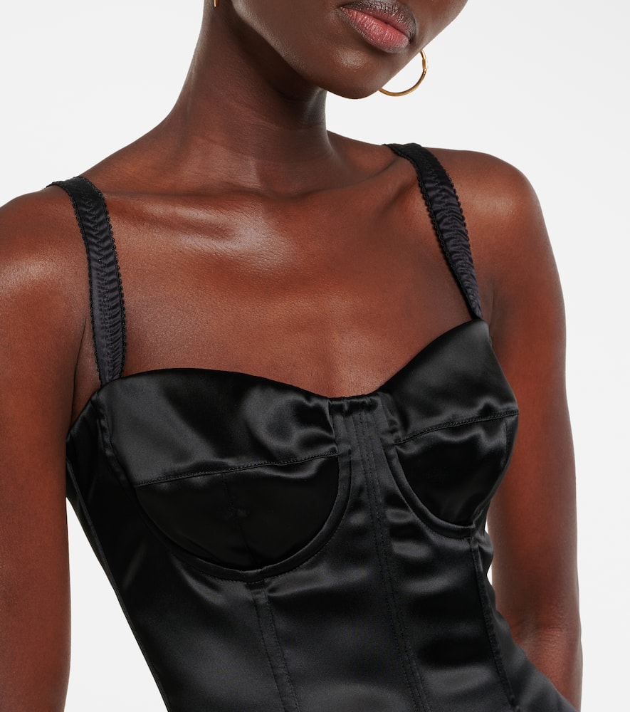 Satin bustier dress