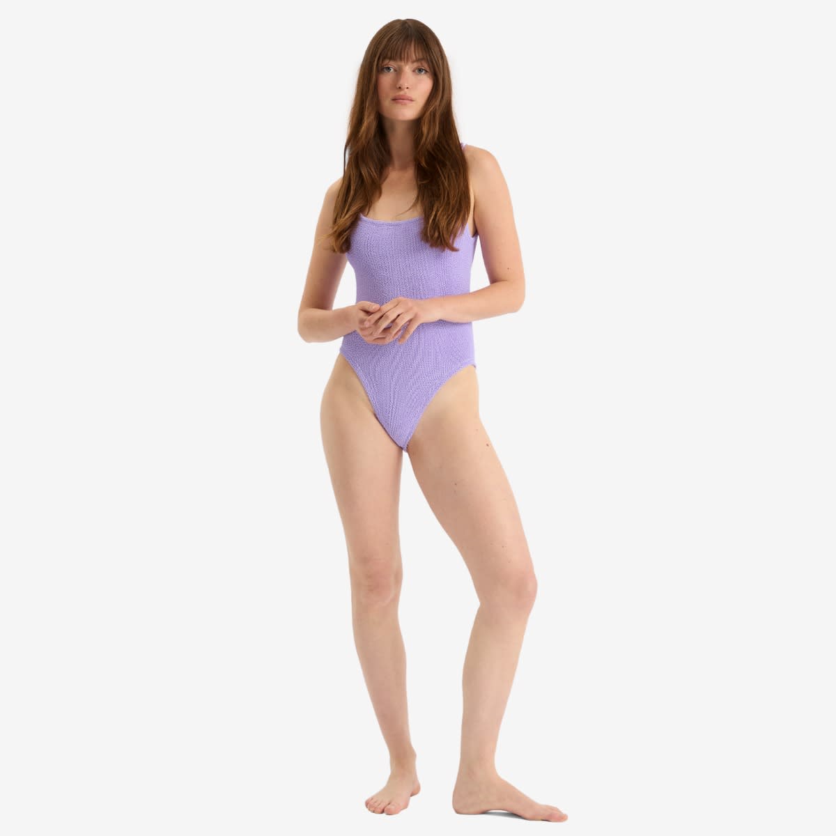 Women's Square Neck Swimsuit Lilac