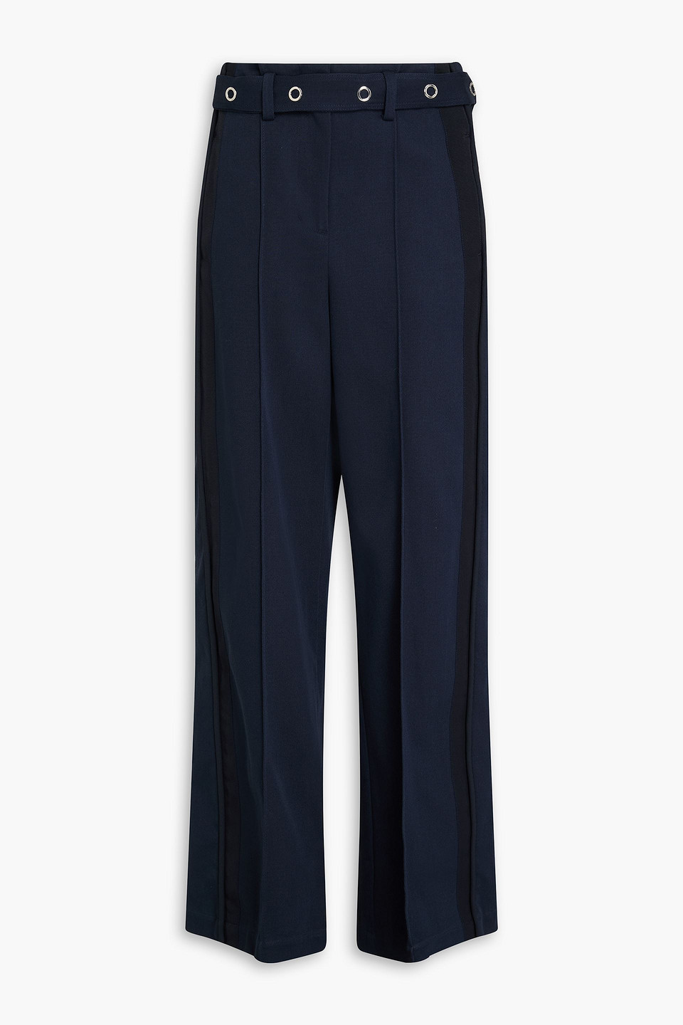 Cotton-twill wide-leg pants
