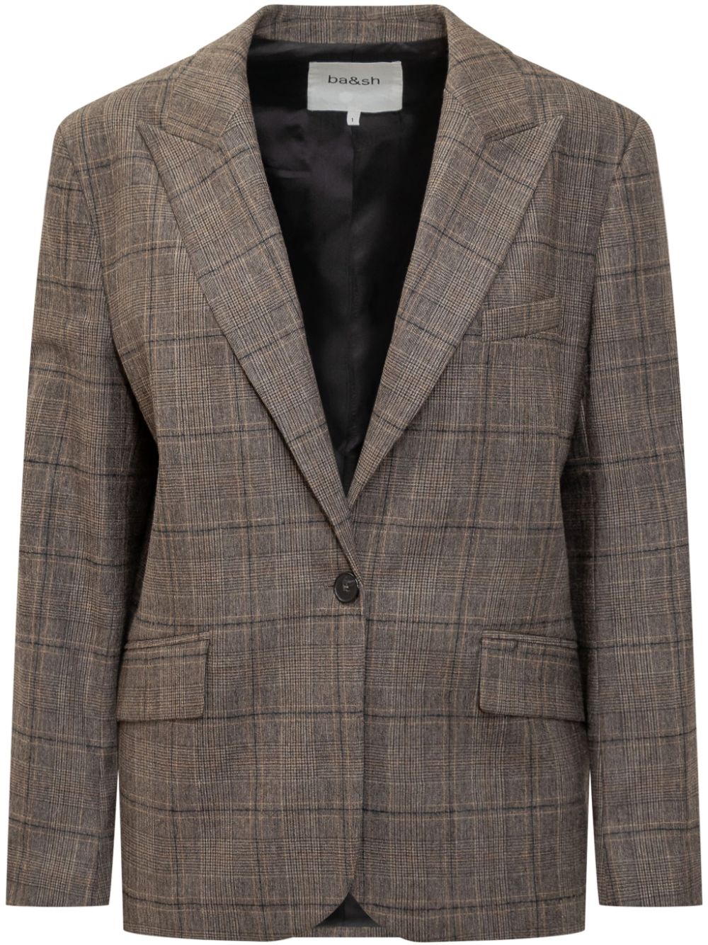 Checked blazer - Brown