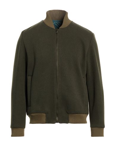 Man Jacket Military green Size 36 Polyester, Viscose, Wool