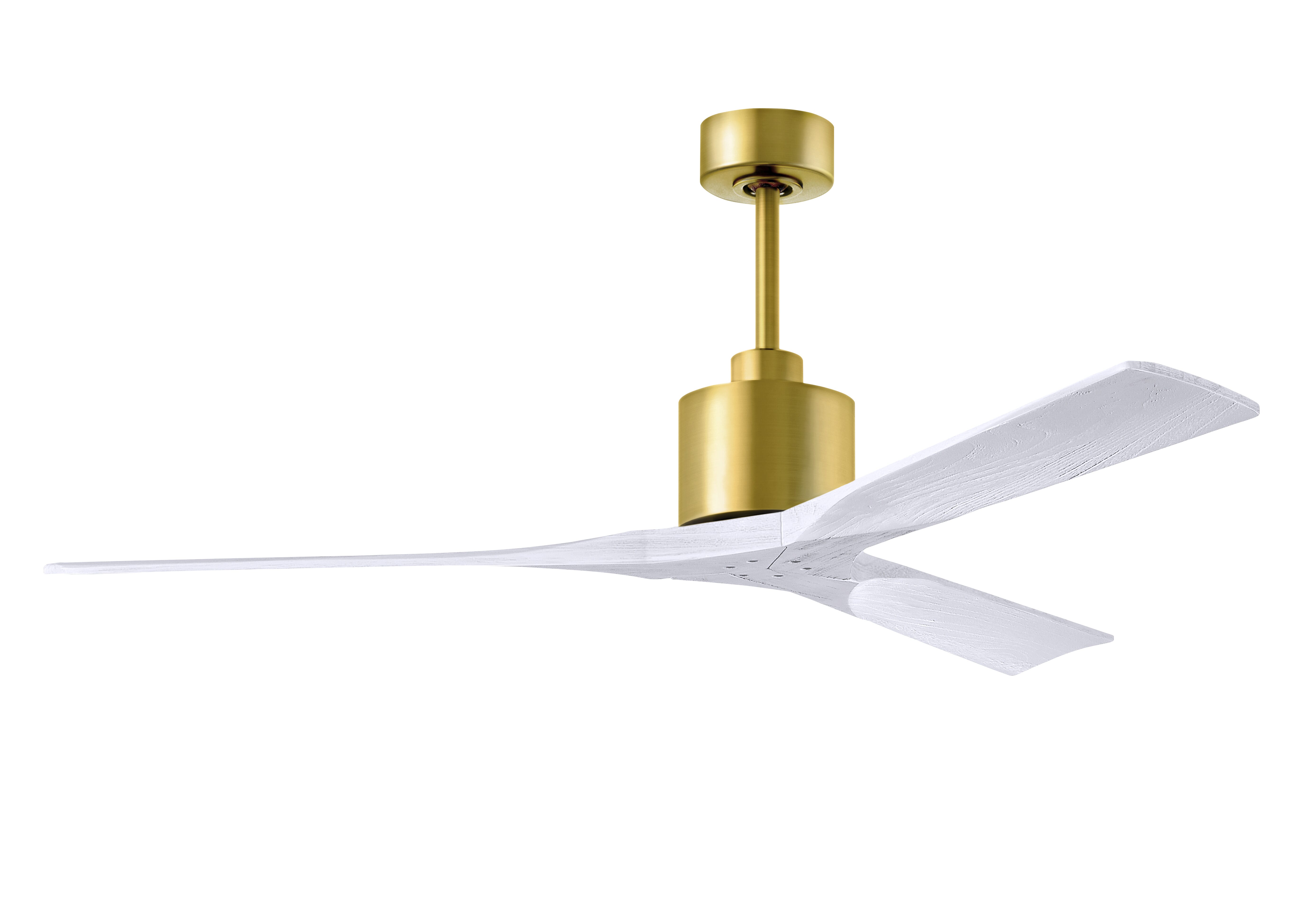 Nan 6-Speed Ceiling Fan in Brushed Brass with Matte White blade