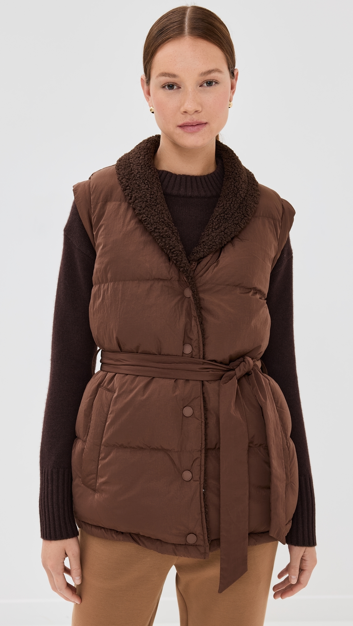 Lanville Reversible Gilet Chestnut/Coffee Bean