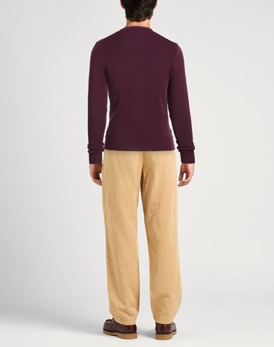 Man Sweater Plum Size 36 Virgin Wool