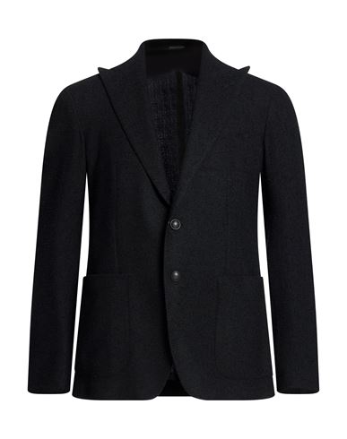 Man Blazer Black Size 36 Wool, Polyester, Polyamide, Acrylic, Elastane
