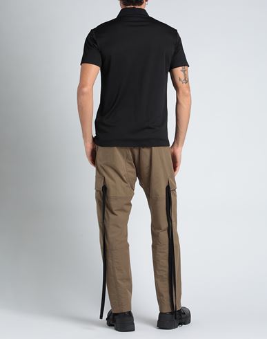Man Polo shirt Black Size M Polyester