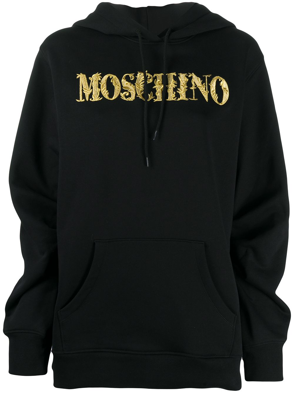 Logo embroidery hoodie - Black