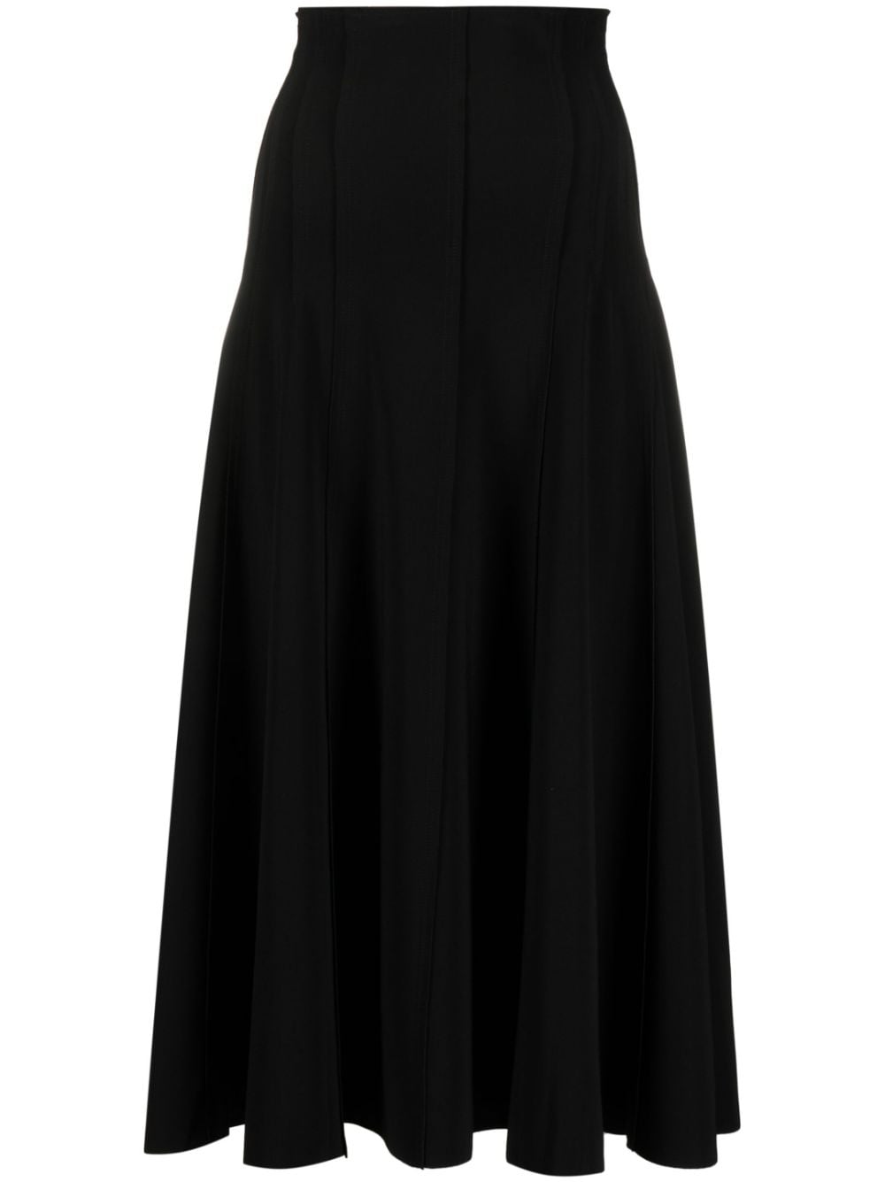 Grace A-line midi skirt - Black