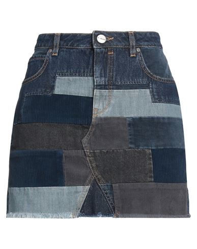 P_jean Woman Denim skirt Blue Size 25 Cotton, Elastane