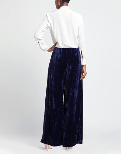 Crochè Woman Pants Blue Size L Polyester