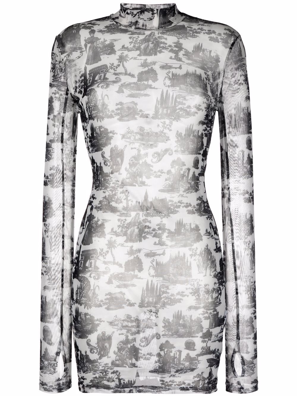 En PLEIN air-print mini dress - White