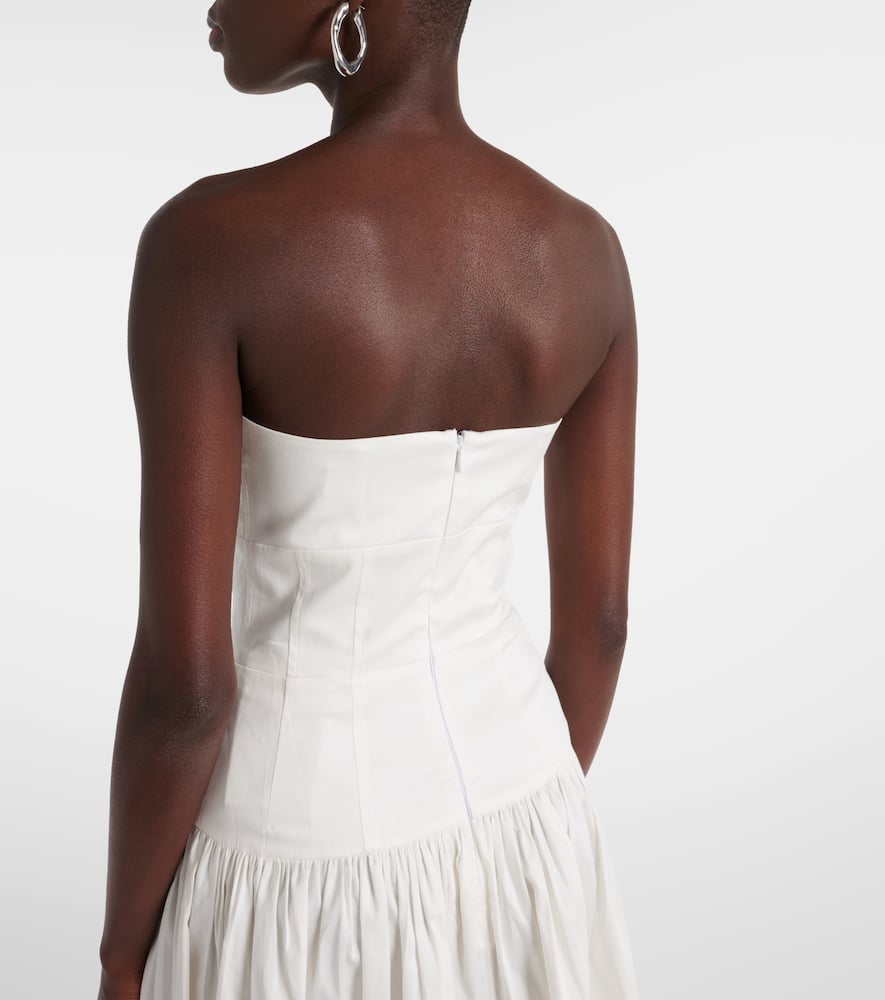 Lauryn strapless cotton midi dress