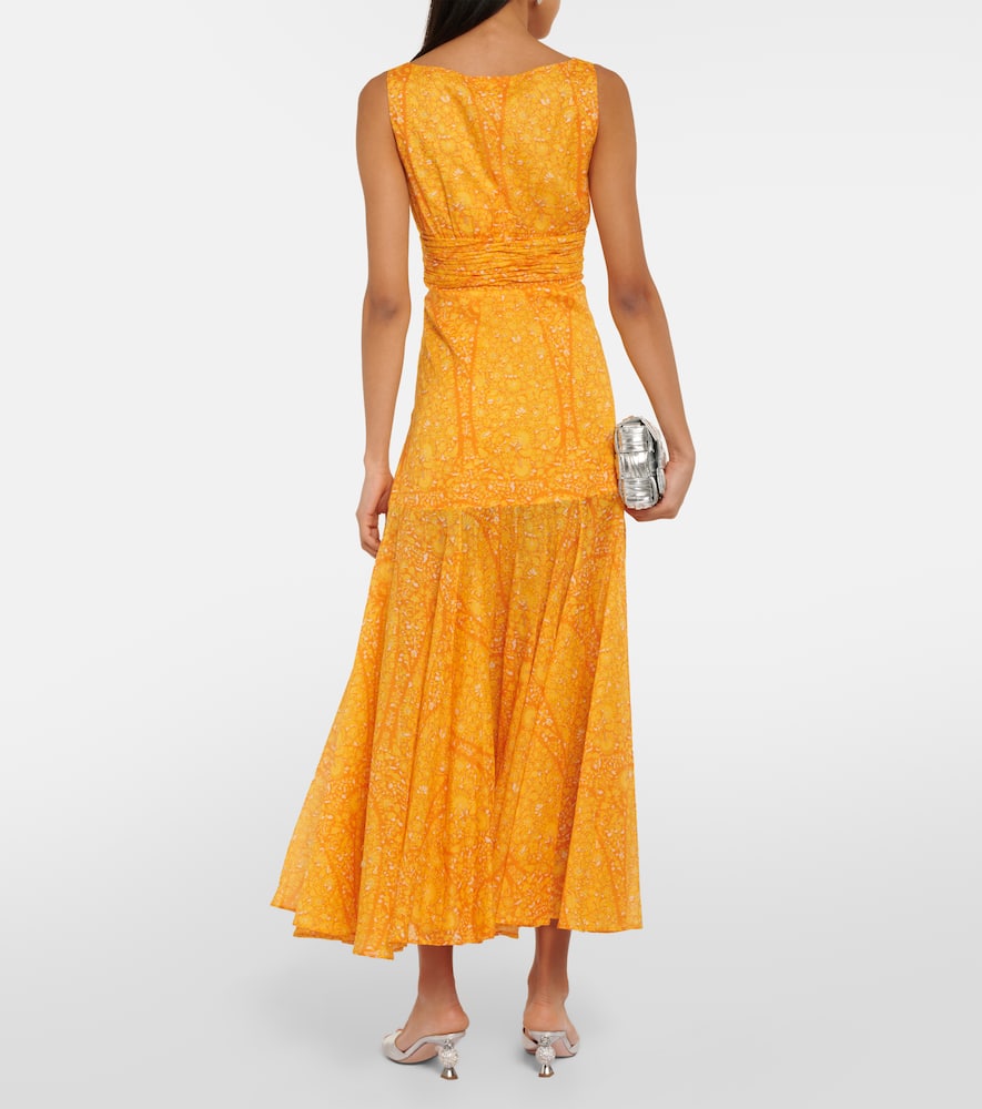 Printed cotton maxi dress