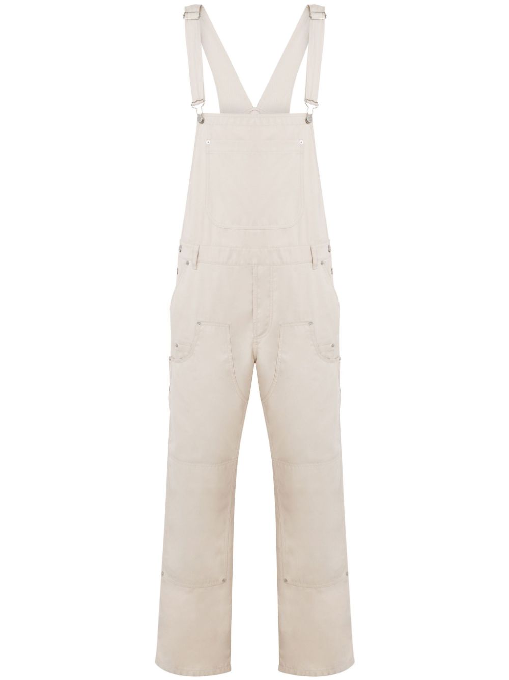Logo-patch jumpsuit - Neutrals