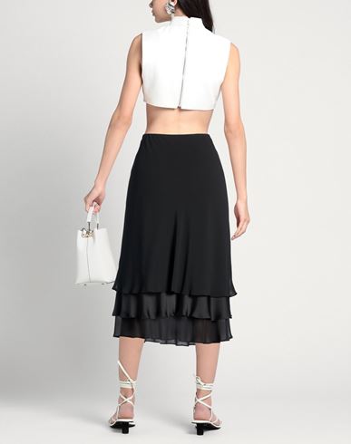 Woman Midi skirt Black Size 8 Polyester