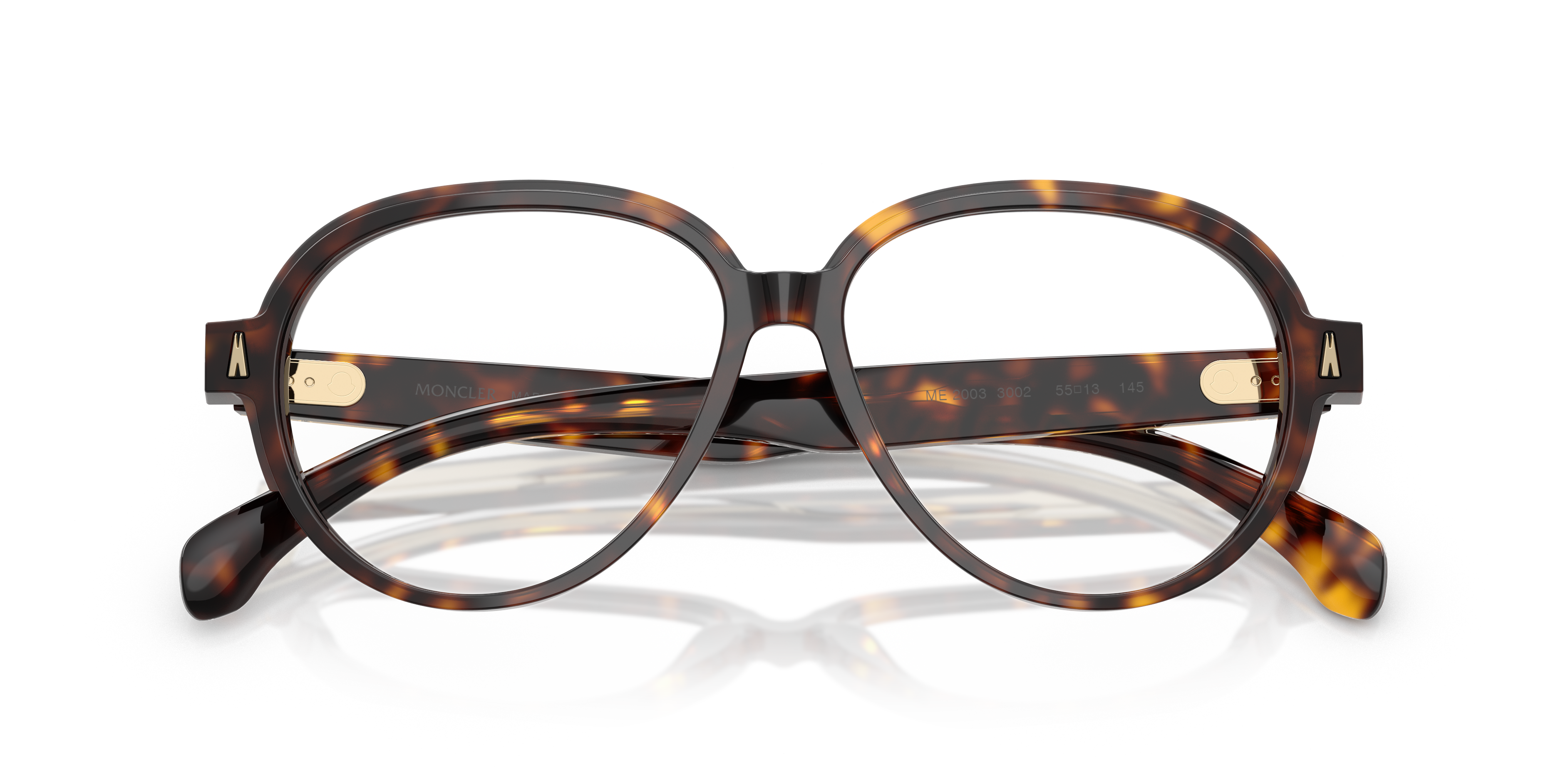 Moncler Unisex Moncler ME2003 3002 Optical frames Acetate Turtle Transparent Pilot Norma