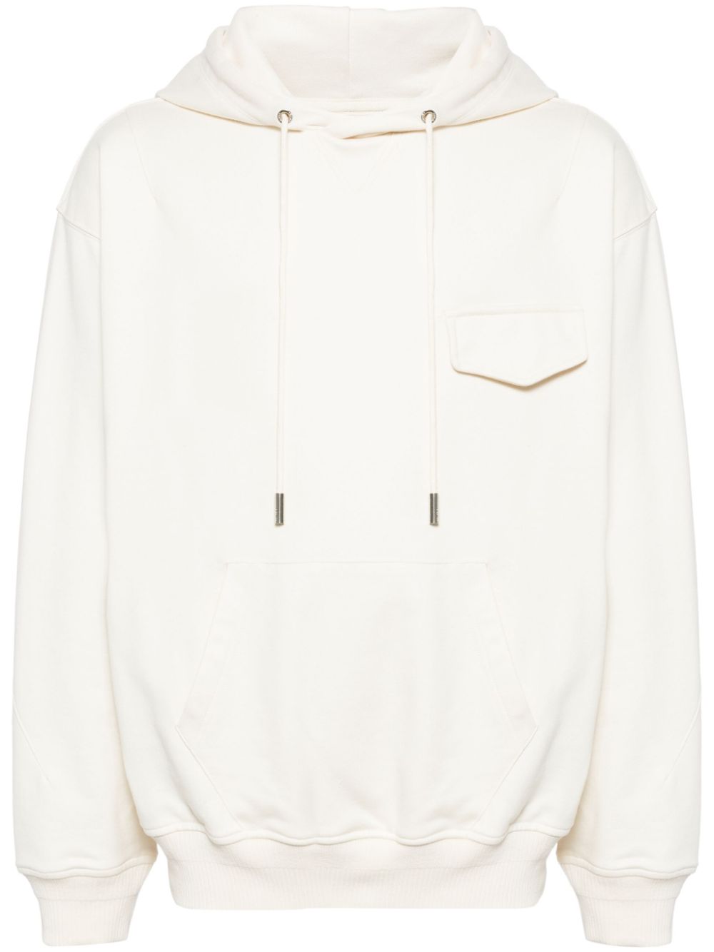 Brush Strokes graphic-print cotton hoodie - Neutrals