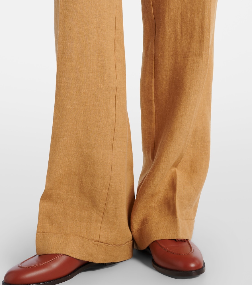 Linen wide-leg pants