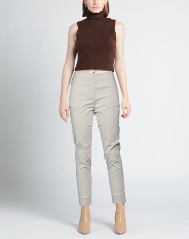 Rossopuro Woman Pants Beige Size 12 Cotton, Elastane