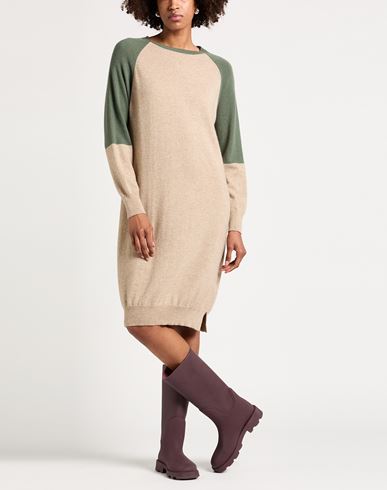 Woman Midi dress Beige Size 10 Cashmere