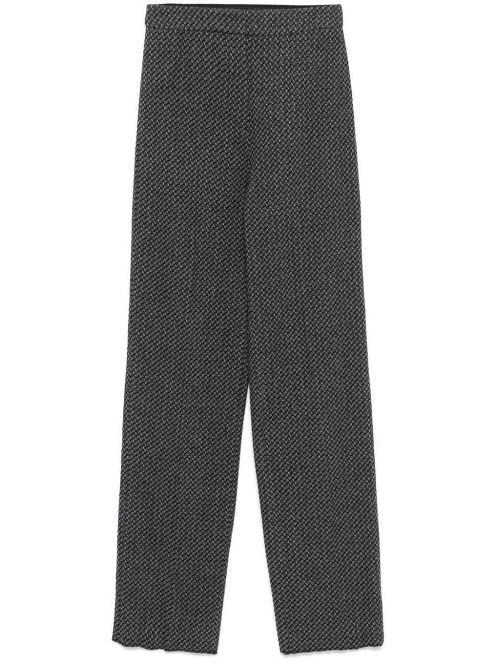 Pattern-jacquard trousers - Grey