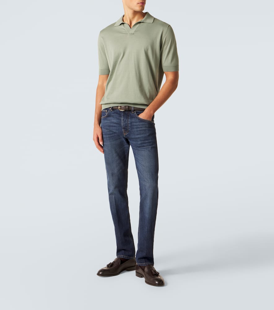 Cotton piqué polo shirt