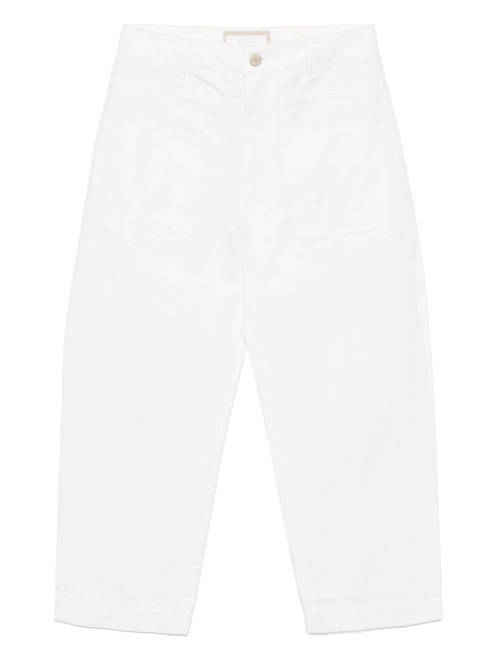Litkovskaya patchwork tapered trousers - White