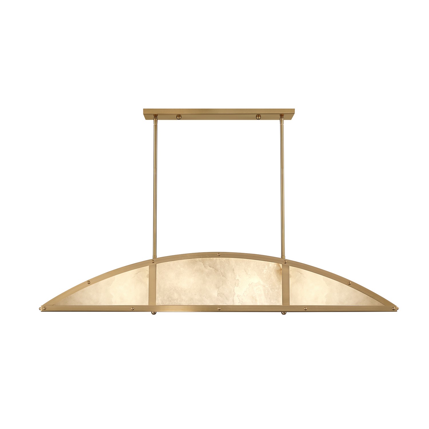 Legacy 4-Light Linear Chandelier in Warm Brass by Breegan Jane