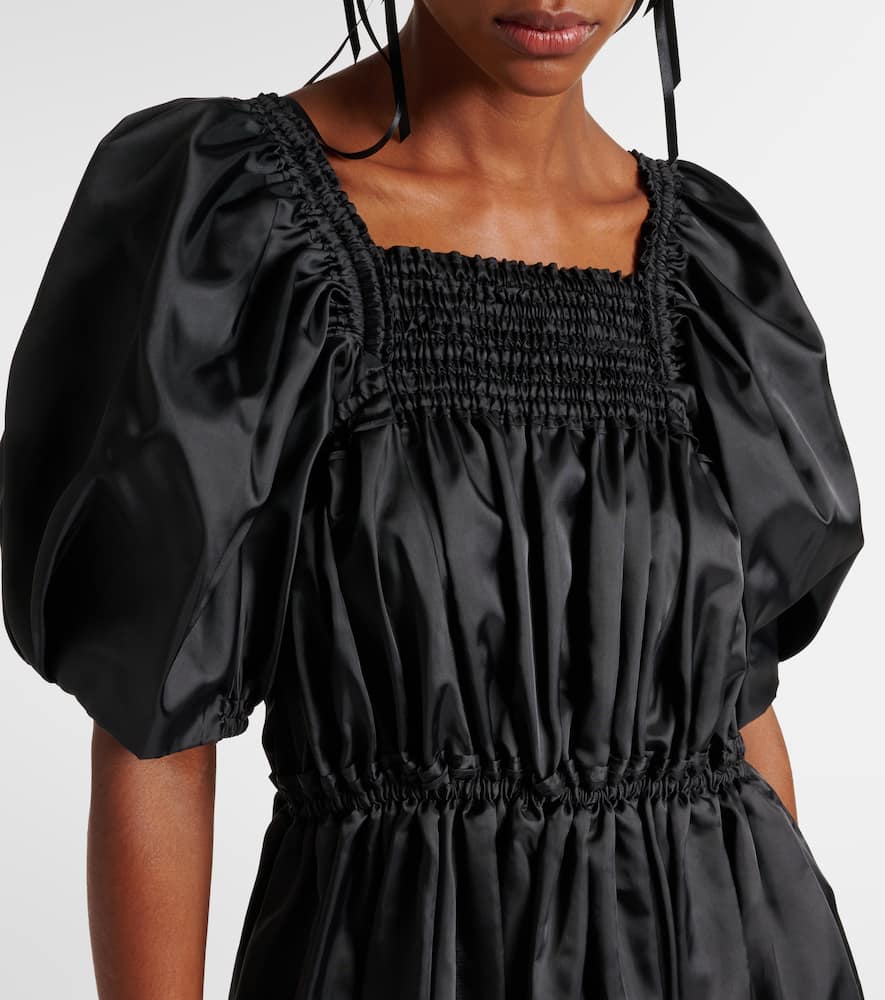 Shirred midi dress
