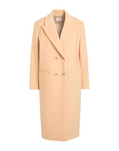 Forte_forte Woman Coat Sand Size 2 Virgin Wool, Polyamide, Cashmere